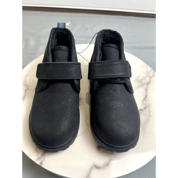 Cat & Jack Black Magnus Shoes Sherpa Lined Ankle Bootie Kid Boot SZ11 Winter NWT - Picture 1 of 9